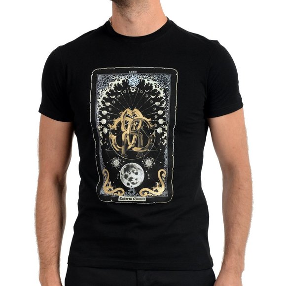 Roberto Cavalli Other - Roberto Cavalli Men's Black Graphic Print T-Shirt